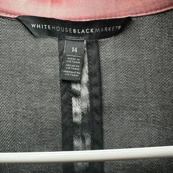 White House Black Market grey and black animal print moto jacket - Picture 7 of 9